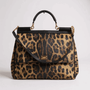 Dolce & Gabbana Sicily Leopard Top Handle Bag