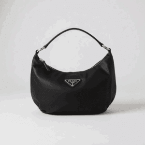 Black Prada Tessuto Nylon Hobo Bag