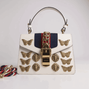 Gucci Leather Animal Studs Sylvie Mini Satchel