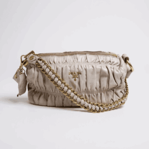 Prada Nappa Leather Gaufre Zip Shoulder Bag