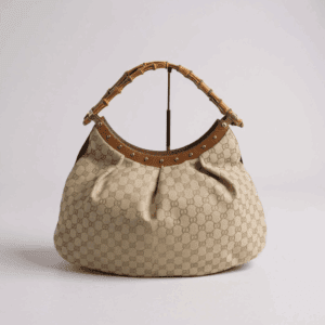 Gucci GG Canvas Bamboo Hobo